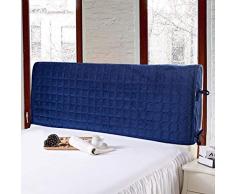 Copertura Per Testiera Per Letto Copri Testata Letto, Fodera Elastica Protezione, Coprire Antipolvere In Cotone Europeo Cover Lavabile Per Decorazione Camera Letto Copritestata,Blue-160cm(63inch)