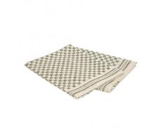 Vaitkute 216049 - Set di due asciugapiatti Schachbrett in misto lino 50% lino e 50% cotone lavabile a 60º 47 x 70 cm colore: verde scuro