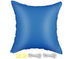 Cuscino per Piscina Inverno, 1,2x1,2m Cuscino Gonfiabile per Chiusura Piscina con 2 Pezzi 5m Corde Cuscino per Piscina Equalizzatore di Ghiaccio Cuscino dAria per Piscina Invernali