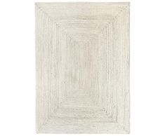 HAMID - Tappeto di Iuta Naturale Alhambra Colore Avorio, Iuta Tappeto Alhambra, Tappeti 100% Fibra di Juta, Tessuto a mano, Tappeto da soggiorno, Corridoio, Camera da letto, (120x170cm)