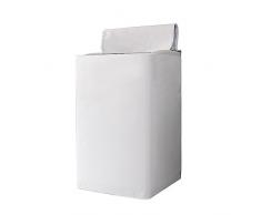 Odot Copertura Lavatrice per Asciugatrice, Coprilavatrice per Lavatrice a Carica Dallalto Resistente con Cerniera, Fodera per Impermeabile Antipolvere (Bianco,L)