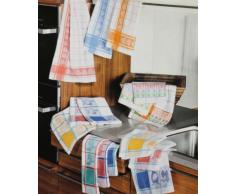 Betz. Set di asciugapiatti con il motivo Jacquard Fragole, la misura 50 x 70 cm, colore: blu, arancione, rosso