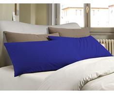 Banzaii Coppia Federe in Flanella Anti-Pilling Tinta Unita per Guanciale in Cotone 100% 52x82 cm Blu