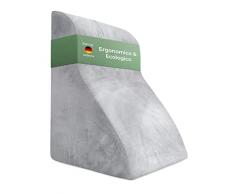 Well B4 Cuscino da Lettura per Letto e Divano ergonomico - Comodo Cuscino Schienale Letto per la Schiena - Utilizzabile Come Cuscino Antireflusso Adulti, Cuscino a Cuneo per Letto, Grigio