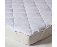HOMESCAPES Coprimaterasso super king size super imbottito, extra spesso, 500 g/m², certificato Oeko-Tex, 100% cotone, 200 fili e cinghie angolari elasticizzate