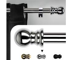 GLOBALCORPORATION Binario Per Tenda A Soffitto In Alluminio Bombato | Kit Completo Per Onda E Arricciata | Made In Italy (180 Cm, Argento) - 2