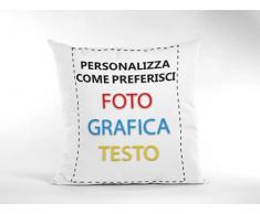 CHEMAGLIETTE! Cuscino Personalizzato con Foto e Scritte 40x40 con Imbottitura Idea Regalo Festa della Mamma papà Compleanno Natale San Valentino