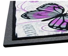 ZERBINO FARFALLA in gomma antiscivolo 40x70 cm interno esterno mod.FORMAT 49