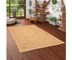 Pergamon Nele - Tappeto di Juta in Fibra Naturale - Fatto a Mano - 5 Dimensioni