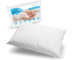 Baby’s World® Cuscino Lettino Bambino dai 2 3 4 Anni 40X60 Altezza 5 Cm Piccolo Guanciale Culla Asilo Traspirante Anallergico Antiacaro Ipoallergenico Alta Qualità 100% Cotone Made in Italy 1PZ