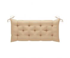 vidaXL Cuscino per Panca da Giardino Elegante Resistente Arredi Tessili per Esterni Antipolvere Decorativo Beige 120x50x7 cm in Tessuto Poliestere