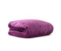 Snug Me Supersoft - morbidissimo e fantastico plaid extra grande, effetto cashmere | 220 x 240 cm | Colore: viola