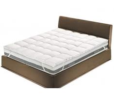 BiancheriaWeb Topper Coprimaterasso Imbottito Trapuntato Antibatterico Warm Cool Singolo Warm