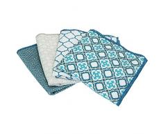 Set di Design microfibra asciugamani spuel Blu/Turchese. Panno per la pulizia panno in microfibra set/risciacquo-straccio, PULIZIE DI Presina. saugs Tark, lavabile