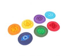 VORCOOL 7Pcs Tibetano Ciotola Cantante Ciotola Cuscino Tibetano Buddismo Cantante Ciotola Cuscino Nepal Bowl Mat Buddha Sound Bowl Placemat per Supporti Religiosi Supporta Le Forniture