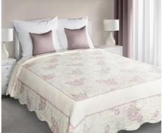 Eurofirany Patchwork Tagesdecke Megan01, 170x210, cremig, Rosa. Coperta da Giorno, Microfibra, 210 x 170 x 2 cm