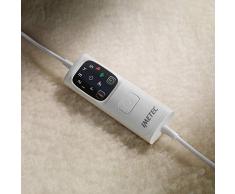 Imetec Scaldasonno Adapto matrimoniale 150 x 160 cm, Basso consumo, Riscaldamento rapido, Temperatura personalizzata, 100% lana e merino, Made in italy, 2 comandi separati, 6 temperature