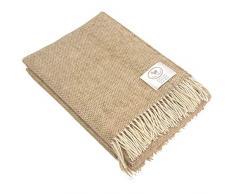 PLAID CASHMERE E LANA PIED DE POULE DILETTA (Blu)