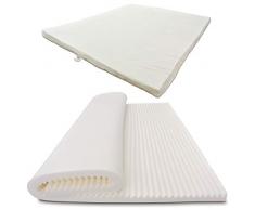 Baldiflex Emporio Topper Correttore Materasso Matrimoniale in Memory Foam Wave, Fodera in Silver Safe Sfoderabile, ergonomico, antiacaro, 160 x 200 cm h 10 cm