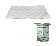 Evergreenweb - Correttore Materasso in Lattice Matrimoniale 160x195 Alto 7 cm, Topper Letto, Coprimaterasso Imbottitura Fiocco 100% Effetto Piuma Morbido, Futon Ortopedico, Fodera Antiacaro LATEXMED