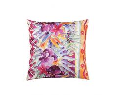 Kasanova Cuscino arredo 40x40 cm fiori viola multicolore