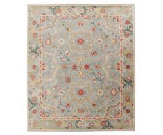 Blackamoor Rugs Vetta - Tappeto in Porcellana, Stile Tradizionale Persiano, Realizzato a Mano, 100% Lana, Colore: Blu, Lana, Porcellana Blu, 150x240 cm - 5x8 ft