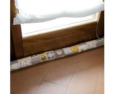 Paraspifferi per porte e finestre con tessuto imbottito di fantasie varie