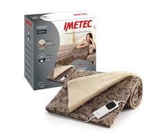 Imetec Adapto velvet jacquard plaid riscaldabile, coperta elettrica 140x180 cm tessuto morbido, basso consumo, tecnologia adapto, tecnologia di sicurezza, rapido riscaldamento, 6 temperature, lavabile