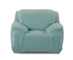 PETCUTE Copripoltrona Elastico copridivano Spessi Fodera Poltrona in Velluto Copri Poltrona Singola Elasticizzati Blu