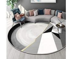 YAOUK2BZ Semplice E Moderna Sedia per Computer Cuscino Soggiorno Soggiorno Camera da Letto Tappeto Rotondo Antiscivolo Confortevole-120 Cm di Diametro