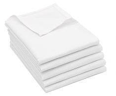 ZOLLNER 5 Strofinacci in 100% cotone, 50x70 cm, bianchi