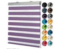 Tenda Moderne per interni Persiana Avvolgibile 35 x 220 cm Traslucida e Oscurante Giorno e Notte Blind novità Persiana avvolgibile Kit di montaggio incluso Per Bagno,Cucina, Porpora