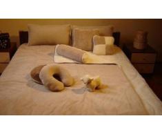 Coperta in Lana Merino Coperta 200x200cm Piumone e 2 CusciniLana di Cammello 600gsm, WOOLMARKED 3 Pezzi