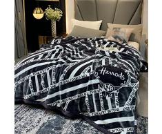 ZYCSKTL Trapuntino Motivo Esotico retrò di Lusso Copriletto, Comoda Coperta da Letto Doppia in Pile Corallo Spesso, Uso Quattro Stagioni (Color : C, Size : 200 * 230cm)