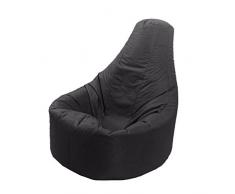 Fodera per Poltrona a Sacco, Copri Bean Bag, Pouf, Sedia da Gaming Bean Bag, Bean Bag Reclinabile - Nero