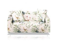 Fashion·LIFE 2-Posti Copridivano Sofa Jacquard Fodera per Divano Elastico Copridivano Antiscivolo All-inclusive,Polvere bianca