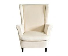CHNSHOME Copripoltrona 1 Posto con Orecchie Elasticizzato 2 Pezzi copripoltrona Velluto Fodere per poltrone a orecchioni Coprisedile per Poltrona