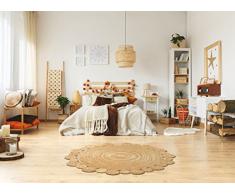 Green Decore, tappeto rotondo in iuta, intrecciato a mano, Juta, Artisan Natural, 150 cm Diameter