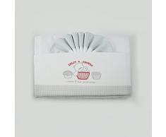 Pekitas: set di lenzuola 3 pezzi in flanella per culla 60 x 120 cm, 100% cotone, prodotto in Portogallo. Grigio-Bianco