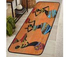 Tappeto da cucina africano da donna etnico azteco lungo, antiscivolo, per ingresso, corridoio, sala da pranzo, soggiorno, 183 x 61 cm