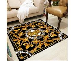 DJHWWD Tappeti Da Esterno Tappeto Cucina Lavabile Tappeto Soggiorno Giallo Geometrico Retro Moquette Morbida Antiscivolo 200X250Cm Tappeti Scendiletto Marrone