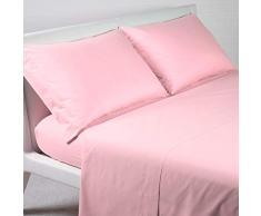 Caleffi - Completo-lenzuola Cotone tinta unita Tinta Unita Piazza e Mezza Rosa