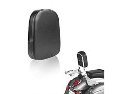 Cuscino Schienale Posteriore in Pelle, PSLER Universale Moto Sissy Bar Portabagagli Schienale Pad, Passeggero Schienale Pad Adatto per la Maggior Parte dei Modelli di Moto(Tipo B)