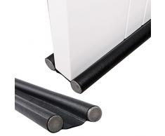 Ksvaye 2 Pezzi Nero para Spifferi Porta Blindata Ingresso Sottoporta Paraspifferi Porta Blindata 96cm Guarnizione Porta Blindata per Anti-Rumore Anti-Bug Anti-Insetti Antipolvere