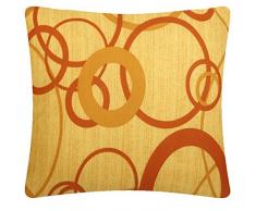 Joker Cuscino arredo Puff morbidoso sfoderabile 40x40 cm linea Cerchio L688 SOLE / GIALLO