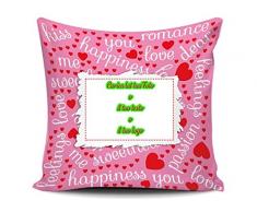 Cuscino Personalizzato con foto e frase Linea Love Fantasy 113 DIMENSIONE Cuscino Quadrato 40X40 CM