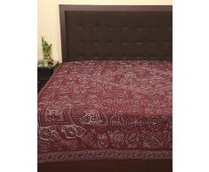 Rajrang BST 02.448 Elephant copriletto Cotone Ricamato caffÃ¨,