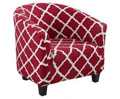 SearchI Copripoltrona Chesterfield Elasticizzato,1-Pezzo Fodere Poltrona Antiscivolo Universale,Facile da Installare e Lavabile,Copertura della Poltrona per Caffetteria,Contatore,Bar Decor,Vino Rosso