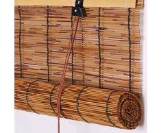 Avvolgibile Bamboo Vintage,Tenda a Rullo in Bambù Intrecciata a Mano,Tapparella a Carrucola in Bamboo per La Casa,Reed Curtain,per Esterno/Interno,Personalizzabile (W50xH80cm/20x32)