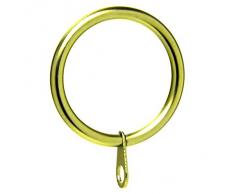 Bulk Hardware BH03242 Anelli per Aste per Tende in Metallo con Occhiello Fisso, Nero, Set di 8 Pezzi